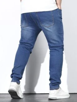 Manfinity Homme Men Cotton Slant Pocket Jeans