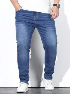 Manfinity Homme Men Cotton Slant Pocket Jeans -Man Plus Fashion 16796409880161476826ac8e9a23c3c55e0c6e0a87 thumbnail 405x552