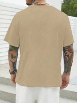 Manfinity Homme Men Letter & Mountain Print Tee