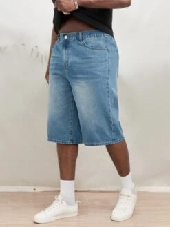 Manfinity Hypemode Men Cotton Slant Pocket Bermuda Denim Shorts -Man Plus Fashion 167993083454ba8610d2e1e5ed3a36184895c1c827 thumbnail 405x552