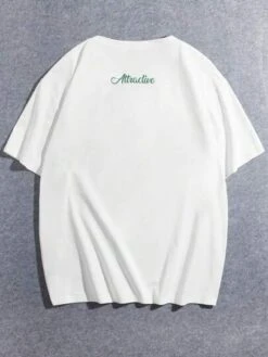 SHEIN Men Letter & Tropical Print Tee