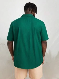 SHEIN Men Solid Button Front Shirt Without Tee