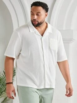 SHEIN Men Solid Pocket Patched Shirt -Man Plus Fashion 16800622442cdba95acf2bd7f423e90f61c9d6e197 thumbnail 405x552