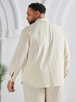 SHEIN Men Solid Button Front Shirt