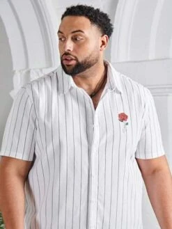 SHEIN Men Striped & Floral Print Shirt -Man Plus Fashion 16800677121fb66a2c636bdc708d12cb58d5975747 thumbnail 405x552