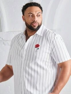 SHEIN Men Striped & Floral Print Shirt -Man Plus Fashion 1680067714f84cfd802e26271a838405548350e71f thumbnail 405x552