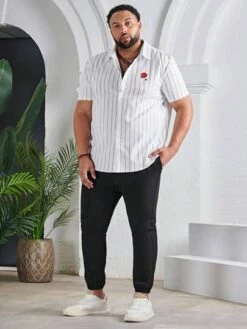 SHEIN Men Striped & Floral Print Shirt -Man Plus Fashion 168006771745da880a10242f93e4d13e552c2b11b5 thumbnail 405x552