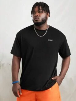 Manfinity EMRG Men Cotton Slogan & Hand Print Tee