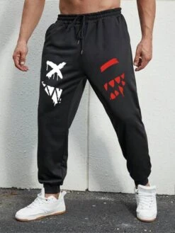 Manfinity EMRG Men Cartoon Graphic Drawstring Waist Sweatpants -Man Plus Fashion 168016766636fcd2e7e0800edeea7cfb9cadeb5e78 thumbnail 405x552