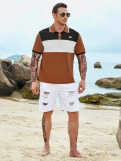 Men Color Block Horse Print Polo Shirt -Man Plus Fashion 16805864791340921f017356e6714f2a1e8da1a80c thumbnail 405x552