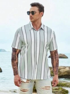 Men Striped Print Shirt -Man Plus Fashion 1680788051dcd33c8cf1622b9e4985370d632b84e6 thumbnail 405x552
