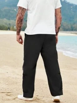 Men Zip Pocket Drawstring Waist Pants -Man Plus Fashion 1680854429b94d522321f2e359ac598faf180b7c67 thumbnail 405x552