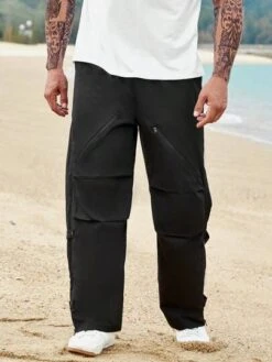 Men Zip Pocket Drawstring Waist Pants -Man Plus Fashion 168085458170abd8f291fce5d7c363265a5e1181a8 thumbnail 405x552