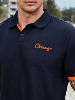 Manfinity Homme Men Letter Graphic Contrast Trim Polo Shirt -Man Plus Fashion 1680928601bd63a51441e9e2228620866be9b379c5 thumbnail 405x552