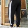 Manfinity Sporsity Men Letter Graphic Contrast Side Seam Sweatpants