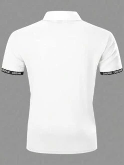 Manfinity Homme Men Colorblock Letter Graphic Polo Shirt