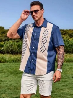 Manfinity Homme Men Striped & Geo Print Shirt -Man Plus Fashion 1682062974070cc630193d165d85dfe228656abfe0 thumbnail 405x552