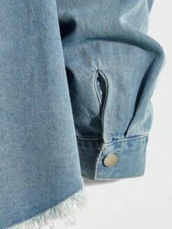 Manfinity EMRG Men Cotton Ripped Raw Cut Denim Shirt Without Tee -Man Plus Fashion 1682069843b048ad77fedebf5f980522cbaed8c0ff thumbnail 405x552