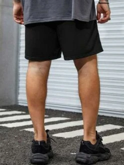 Manfinity Hypemode Men Playing Card Print Drawstring Waist Shorts