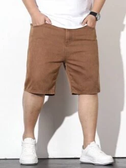 Manfinity Hypemode Men Cotton Slant Pocket Denim Shorts -Man Plus Fashion 1682334168491bd726a22f779824d70289c5e63cd9 thumbnail 405x552