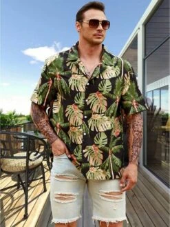 Men Tropical Print Shirt -Man Plus Fashion 168239184615b8051b54eac09fd7600e4caf9c7cfc thumbnail 405x552