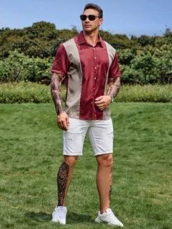 Men Two Tone Button Up Shirt -Man Plus Fashion 16824020232d3e62885aed61740ca3d7491d06c473 thumbnail 405x552