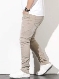 Manfinity Homme Men Cotton Ripped Frayed Bleach Wash Skinny Jeans -Man Plus Fashion 16824199337615e388a79a9db0ba10211c92332d76 thumbnail 405x552