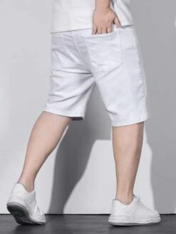 Men Cotton Slant Pocket Bermuda Denim Shorts