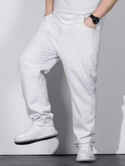 Men Cotton Slant Pocket Straight Leg Jeans -Man Plus Fashion 1683263748b113554b82c98b05b1e1701d27ffc475 thumbnail 405x552