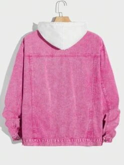 Manfinity EMRG Men Cotton Flap Pocket Denim Jacket Without Hoodie