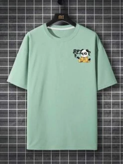 Manfinity EMRG Men Cartoon & Slogan Graphic Drop Shoulder Tee -Man Plus Fashion 168328164244857b8524cbeec7a79cb848a12a5cbb thumbnail 405x552