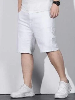 Manfinity Homme Men Cotton Slant Pocket Bermuda Denim Shorts -Man Plus Fashion 168329040627a9af006a2009b7aca3fba8fccffc26 thumbnail 405x552