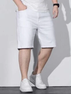 Manfinity Homme Men Cotton Slant Pocket Bermuda Denim Shorts -Man Plus Fashion 1683290414a9a6b0b1147761e3d6f6930cfb02857b thumbnail 405x552