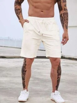 Manfinity Homme Men Drawstring Waist Slant Pocket Shorts -Man Plus Fashion 1683619505ba0a6d4f0f6a0c764032151a3d06596c thumbnail 405x552