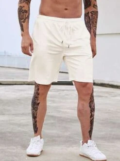 Manfinity Homme Men Drawstring Waist Slant Pocket Shorts -Man Plus Fashion 16836195110340f3ba51053276b9e757363fb067f8 thumbnail 405x552