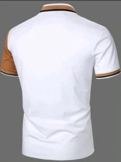 Manfinity Sporsity Men Color Block Striped Trim Polo Shirt