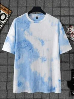 Men Tie Dye Slogan Graphic Tee