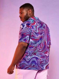 Manfinity EMRG Men Marble Print Shirt