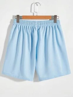 Manfinity Hypemode Men Slogan Graphic Drawstring Waist Shorts