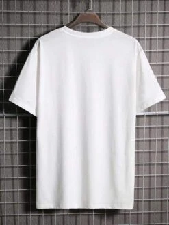 Manfinity Homme Men Letter Patched Detail Drop Shoulder Tee