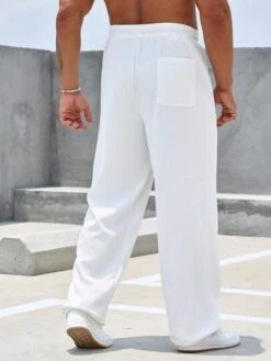 Manfinity Hypemode Men Drawstring Waist Straight Leg Pants