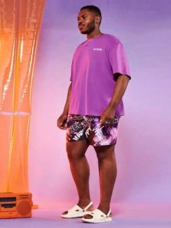 Manfinity EMRG Men Tie Dye Slogan Graphic Drawstring Waist Shorts -Man Plus Fashion 1683868243ee2fb6e245c538b07f9187021bd02ed3 thumbnail 405x552