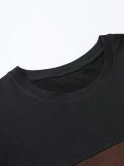 Manfinity Homme Men Letter Graphic Colorblock Tee -Man Plus Fashion 168420603529a4e9e94e7ec651829438d9235d814a thumbnail 405x552