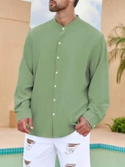 Manfinity RSRT Men Solid Button Up Shirt