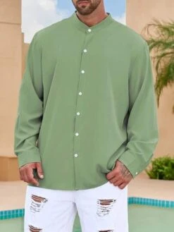 Manfinity RSRT Men Solid Button Up Shirt -Man Plus Fashion 1684398293e82caf809abde26f1b45f18e7bec70f8 thumbnail 405x552