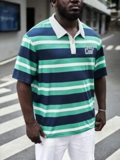 Manfinity Sporsity Men Striped & Letter Graphic Polo Shirt -Man Plus Fashion 168481132203e7e869f5004def0eadcc749eaa2a35 thumbnail 405x552