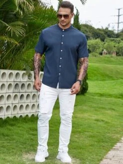 Manfinity Basics Men Solid Button Up Shirt -Man Plus Fashion 1684831196aaf8905e8426d19e4be15c9b09c6067f thumbnail 405x552