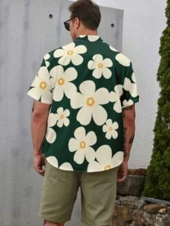 Manfinity Chillmode Men Plus Floral Print Shirt