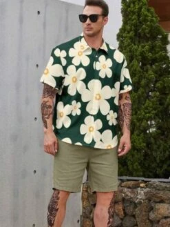 Manfinity Chillmode Men Plus Floral Print Shirt -Man Plus Fashion 168491866046e4c9399d1ecda3591d080186bd19d9 thumbnail 405x552