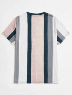 Manfinity Homme Men Striped Print Colorblock Tee